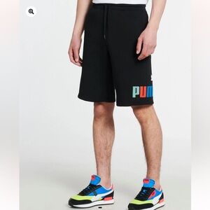 PUMA “10”Logo Men’s Workout Shorts in Sz Med in Black